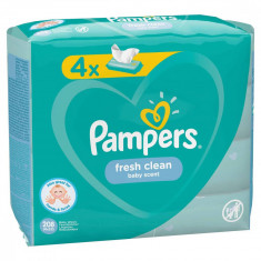 Servetele umede PAMPERS Fresh Clean Quattro (4*52 buc) foto