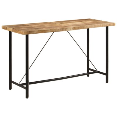 Gossi masa de bar, 180x70x107 cm, lemn masiv de mango si fier foto