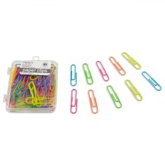 Agrafe Metalice Neon, 50mm, Set 60 Bucăți, Multicolor
