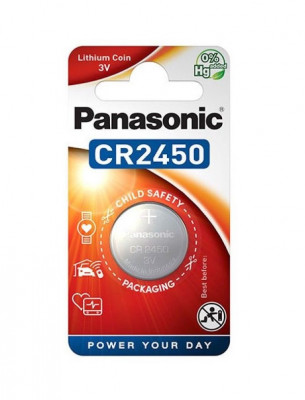 Baterie Panasonic CR2450 3V litiu CR2450EL/1B set 1 buc. foto