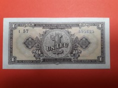 Bancnota 1 leu 1952 serie albastra - aUNC+++ ---&gt; UNC