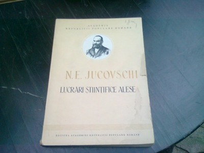 LUCRARI STIINTIFICE ALESE - N.E. JUCOVSCHI foto
