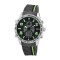 Ceas barbatesc, Raptor, analog/digital, argintiu/negru/verde, curea silicon, functii multiple, diametru 48 mm