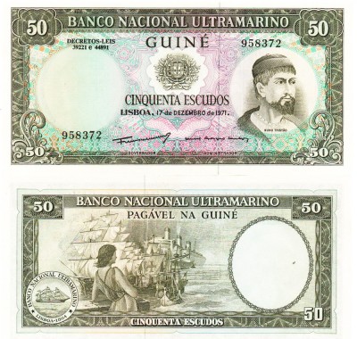 Guineea Portugheza Guineea Bissau 50 Escudos 1971 P-44a UNC foto