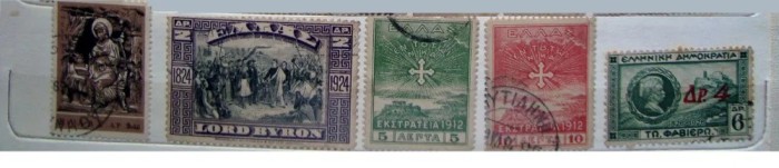 Timbre Grecia diferite perioade