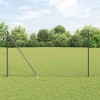 &Icirc;ngrădire cu st&acirc;lpi Gri 1.6 x 100 m otel acoperit cu PVC