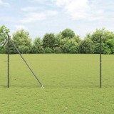 vidaXL Gard hexagonal Gri 1.6x10 m Oțel