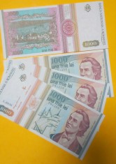 SV * Romania BNR 1000 LEI 1993 Mai * Mihai Eminescu * seria A.0036 UNC