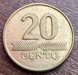 C50 - Moneda foarte veche - Lituania - 20 centu - 1999