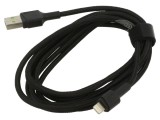 Cablu USB Lightning 2m Negru 2.4A
