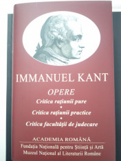 KANT -- OPERE (3 in 1: Critica Ratiunii Pure / Practice / de Judecare (NOUA) foto