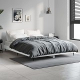 VidaXL Cadru de pat, alb ,135x190 cm, lemn prelucrat