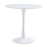 Masa dining MDF metal alb mat Reventon 80x74 cm