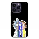 Husa compatibila cu Apple iPhone 15 Pro Silicon Gel Tpu Model Rick And Morty Connected