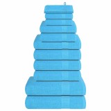 vidaXL Set prosoape 12 piese Turcoaz 360 g/m&sup2; 100% bumbac