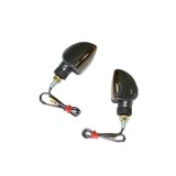 Set semnalizari 12V 21W BAY9S brat scurt prindere M8 culoare negru sticla fumuri... Cod Produs: MX_NEW 7050840MA