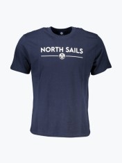 Tricou barbati din bumbac cu croiala Regular fit si imprimeu cu logo bleumarin inchis, S foto