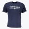Tricou barbati din bumbac cu croiala Regular fit si imprimeu cu logo bleumarin inchis, S
