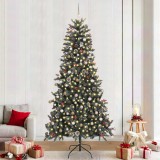 vidaXL BraddeCrăciunartificial Verde 129.5 x 129.5 x 240 cm PVC 3395902