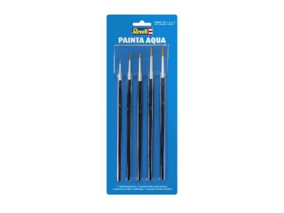 Set 5 pensule plate pentru vopsit machete foto