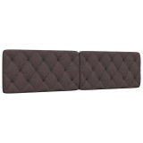 VidaXL Pernă pentru tăblie de pat maro &icirc;nchis, 200 cm, material textil