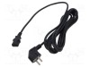 Cablu 3x1mm2 CEE 7/7 ştecăr unghi IEC C13 mamă PVC POS