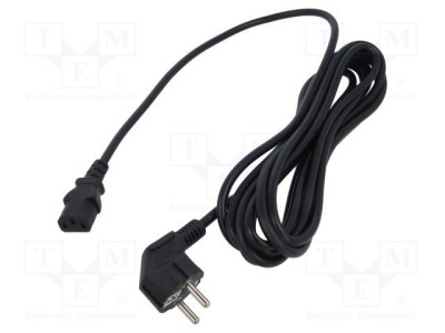 Cablu 3x1mm2 CEE 7/7 ştecăr unghi IEC C13 mamă PVC POS foto