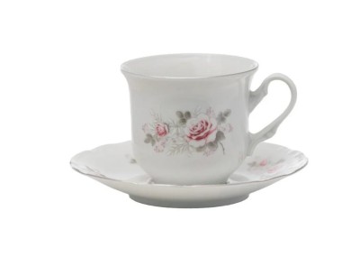 Serviciu cafea portelan 6 persoane 230 ml, Thun Constance decor floral - CSSCI-12 foto