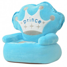 vidaXL Scaun din plu? pentru copii, Prince, albastru foto