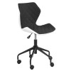 Scaun birou copii HM Matrix, Ergonomic, Cadru Metalic, Stofa Piele ecologica, Inaltime ajustabila, 100 Kg, Alb Negru, Cu Memory Foam