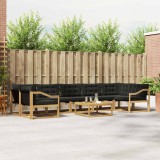 vidaXL Set de canapele de exterior 8 pcs Alb și negru 79 x 79 x 37 cm 3388526