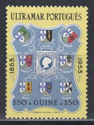 Guineea Portugheza 1953 - Centenarul timbrelor poștale portugheze, Sarniera, MH foto
