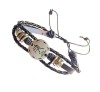 Bratara Piele Ecologica Neagra, Zodiac Balanta, Snur Ajustabil, 24cm, BR47 - Bratara dama eleganta
