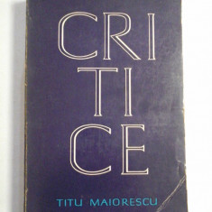 CRITICE - TITU MAIORESCU