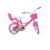 Bicicleta copii 12 inch, Printese 12, maxim 40 kg, roti ajutatoare incluse, Dino Bikes