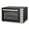 Cuptor electric Hausberg, 2500 W, 70 L, 3 trepte putere, 230 C, geam dublu, ventilator turbo, accesorii incluse, Negru