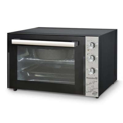 Cuptor electric Hausberg, 2500 W, 70 L, 3 trepte putere, 230 C, geam dublu, ventilator turbo, accesorii incluse, Negru foto