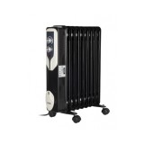 Calorifer electric Floria ZLN-3659,Negru 2000 W, 9 elementi, 3 trepte de putere, Termostat reglabil, Protectie supra-incalzire, Indicator luminos,