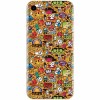 Husa silicon pentru Apple Iphone 5c, Colorful Sticker Illustrations