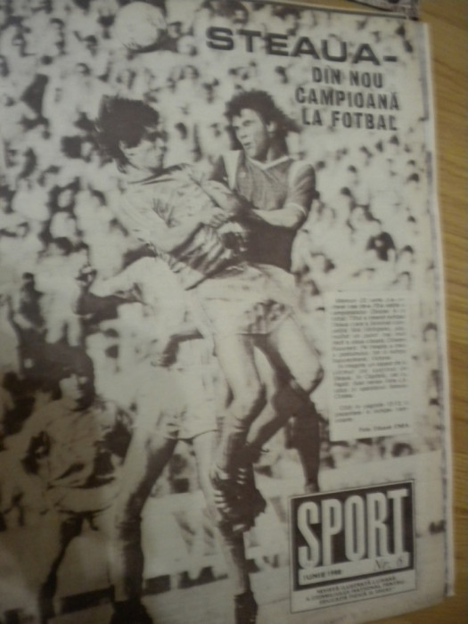 Revista Sport (nr. 6, iuie 1988) - Steaua Bucuresti campioana pentru a 13-a oara