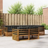 Cumpara ieftin Set de canapele de exterior 7 buc. 7-Locuri Natural si Antracit