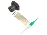 Conector militar 13 mm soclu mamă placat aur 5A