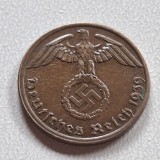 Germania Nazista 1 reichspfennig 1939/A Berlin bronz