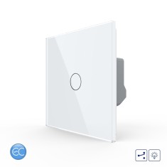 Intrerupator Simplu Cap Scara / Cruce cu Dimmer cu Touch LIVOLO din Sticla - Protocol ZigBee EC SmartElectro IntelligentHouse