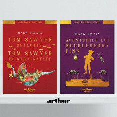 Pachet Mark Twain (Tom Sawyer, Huckleberry Finn - Mari Clasici Ilustrați) - Mark Twain