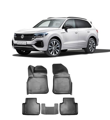 Set covorase auto cauciuc VOLKSWAGEN TOUAREG III 3D (2018 - 2021) - 5 buc foto