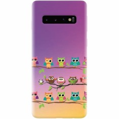 Husa silicon personalizata pentru Samsung Galaxy S10 Plus, Owls