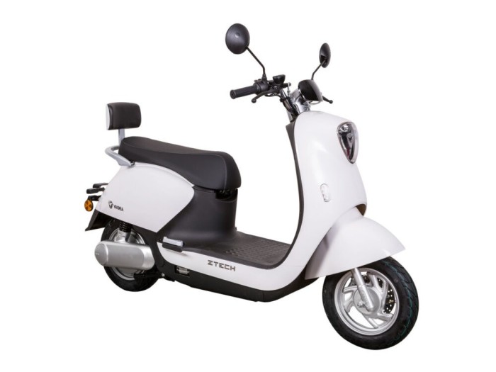 Scuter electric Z-Tech ZT-37-G EEC, motor 2100W, 72V 20Ah GRAPHENE, viteza 45km/h, autonomie 55 km - Alb