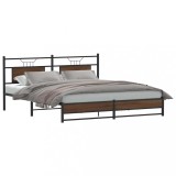 Cumpara ieftin Cadru pat fără saltea stejar maro, 160x200 cm, lemn prelucrat