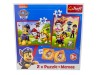 Puzzle Paw Patrol 2 in 1 cu memos pentru copii Trefl